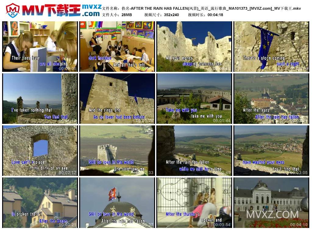 佚名-AFTER THE RAIN HAS FALLEN(风景)_英语_流行歌曲_MA101373